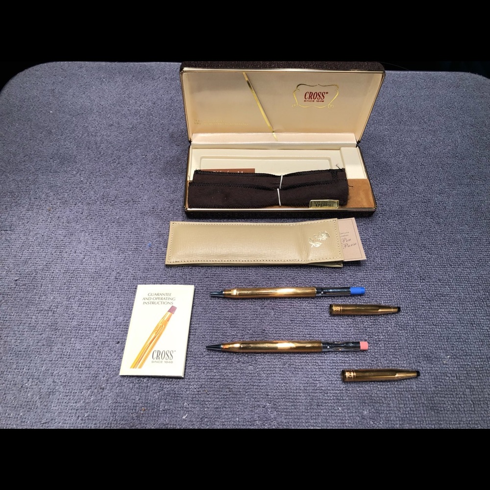 Cross Vintage Ladies 14k Rose Gold Plated Pen set